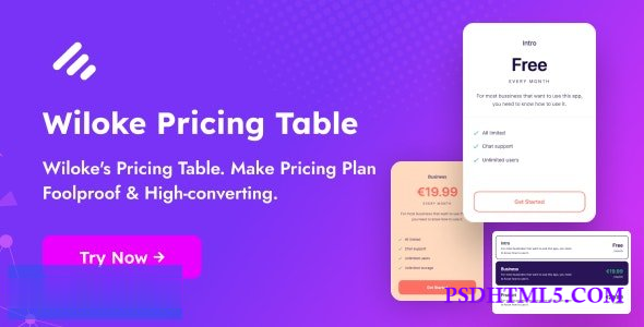 Wiloke Pricing Table Addon For Elementor v1.0.0  Plugins-尚睿切图网