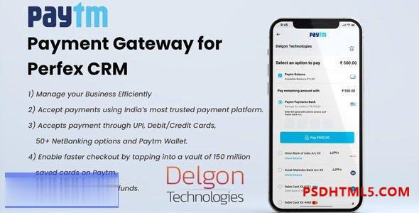 Paytm v1.1 – Perfex CRM 插件的支付网关插件-尚睿切图网