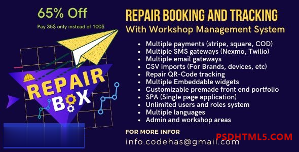 Repair box v0.5.8 – 维修预订、跟踪和车间管理系统 – nulled插件-免激活插件-破解版-尚睿切图网