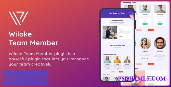 Wiloke Team Member Addon For Elementor v1.0  Plugins-尚睿切图网