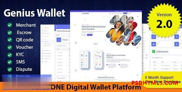 Genius Wallet v2.0 – 带有支付网关API的高级钱包内容管理系统 – nulled插件-免激活插件-破解版-尚睿切图网