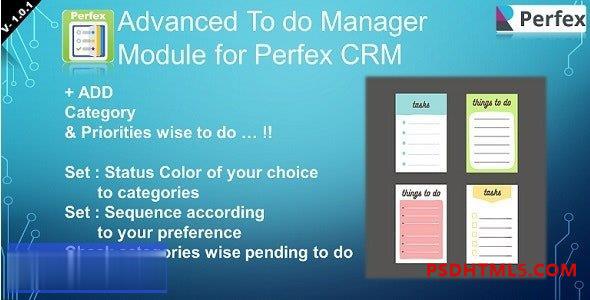 Perfex CRM 高级待办事项管理模块 v1.0.1 插件-尚睿切图网