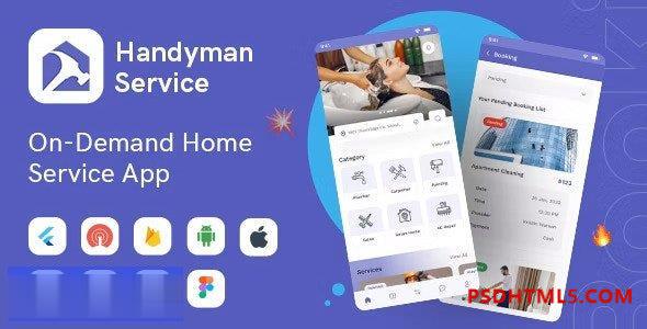 Handyman Service v33.0 – Flutter On-Demand Home Services App with Complete Solution Plugins-尚睿切图网