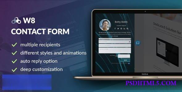 W8 Contact Form v1.5.9 - WordPress Contact Form Plugin  Plugins-尚睿切图网