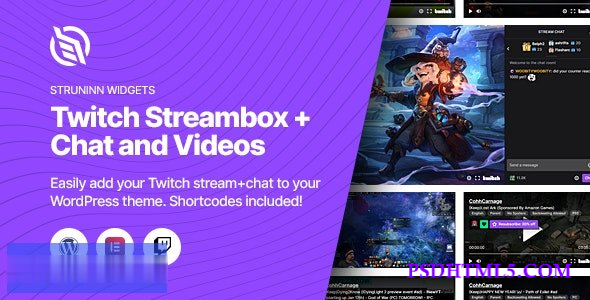 Struninn – Twitch Streambox with Chat and Videos v1.0.0  Plugins-尚睿切图网