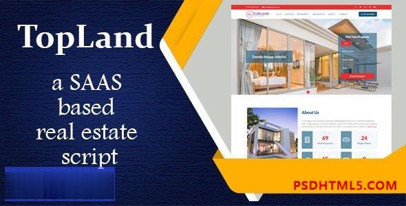 TopLand v1.1 – Laravel real estate agency portal with saas Plugins-尚睿切图网