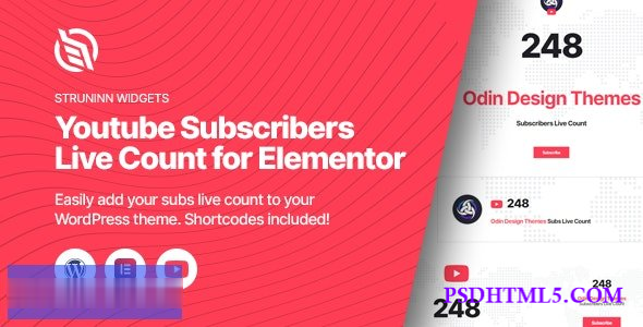 Struninn – Youtube Subscribers Live Count v1.0.0  Plugins-尚睿切图网