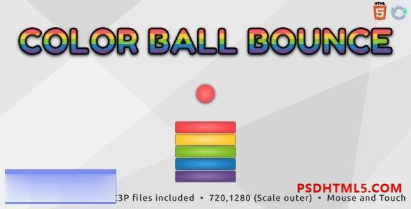 Color Ball Bounce v1.0 - HTML5休闲游戏插件-尚睿切图网