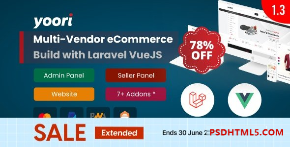 YOORI v1.3 – Laravel Vue 多供应商 PWA 电子商务 CMS 插件-尚睿切图网