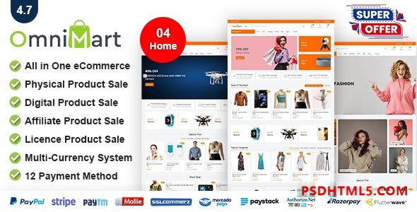 OmniMart v4.7 – 电子商务 CMS – Laravel 电子商务脚本 – nulled插件-免激活插件-破解版-尚睿切图网