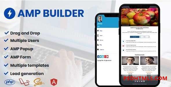 AMP Builder v1.0.5.0 - AMP 着陆页生成器插件-尚睿切图网