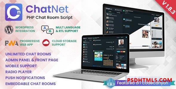 ChatNet v1.8.3 – PHP聊天室-私聊脚本插件-尚睿切图网