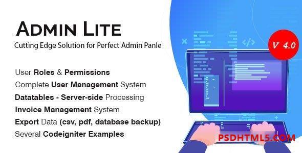 Admin Lite v4.0 - PHP 管理面板 + 用户管理插件-尚睿切图网