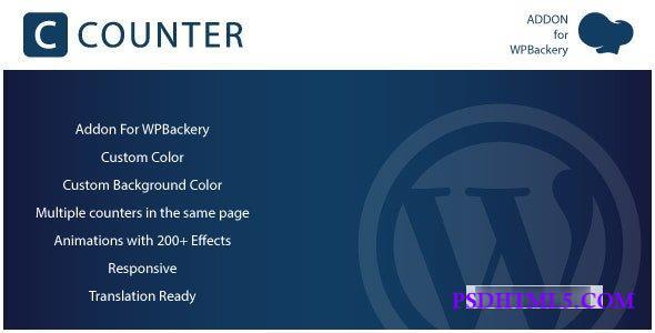 Counter v1.0 – Addons for WPBakery Page Builder WordPres Plugin  Plugins-尚睿切图网