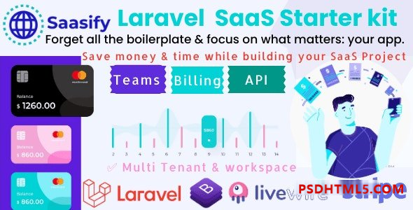 Saasify v2.0 – 高级 Laravel SaaS 入门套件 插件-尚睿切图网