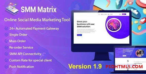 SMM Matrix v1.9 – 社交媒体营销工具 – nulled插件-免激活插件-破解版-尚睿切图网