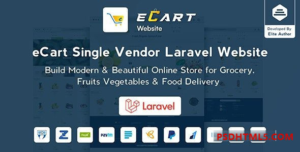 eCart Web v5.0.0 - 使用 Laravel 插件的电子商务商店网站-尚睿切图网