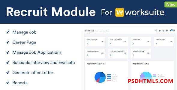 Recruit Module For Worksuite CRM v1.0.2 插件-尚睿切图网