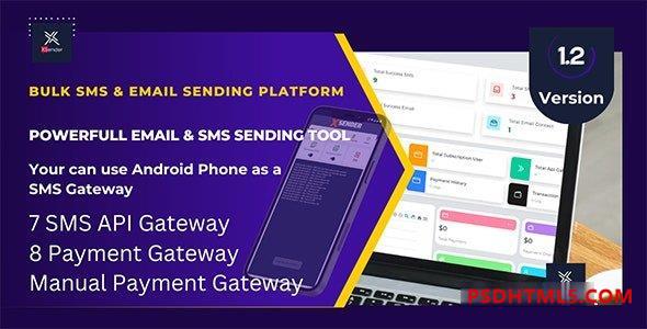 XSender v1.2 – 采用PHP Laravel开发的邮件和短信群发应用程序 – nulled插件-免激活插件-破解版-尚睿切图网