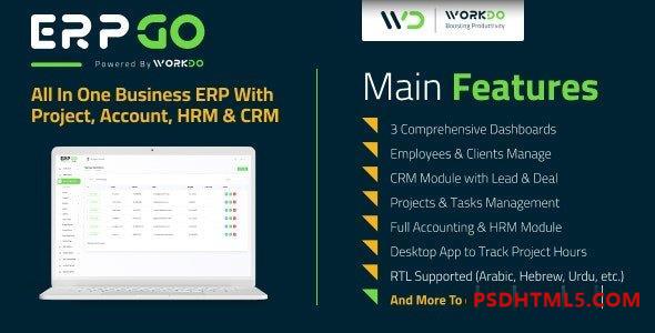 ERPGo v3.3 – All In One Business ERP With Project, Account, HRM, CRM – POS – nulled插件-免激活插件-破解版-尚睿切图网