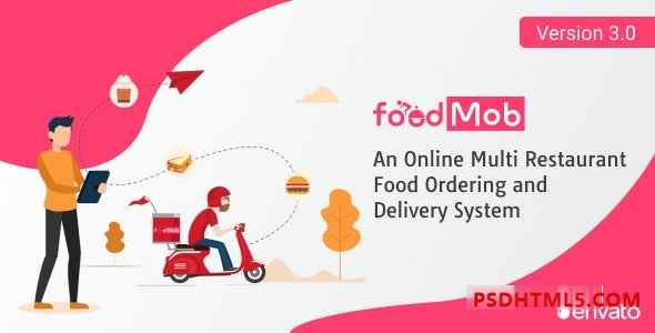 FoodMob v3.0 – 具有非接触式二维码菜单的在线多餐厅订餐和送餐系统 – nulled Plugins-尚睿切图网