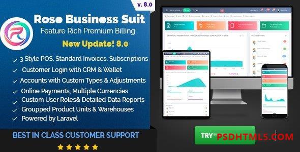 Rose Business Suite v8.0 – Accounting, CRM and POS Software – nulled插件-免激活插件-破解版-尚睿切图网