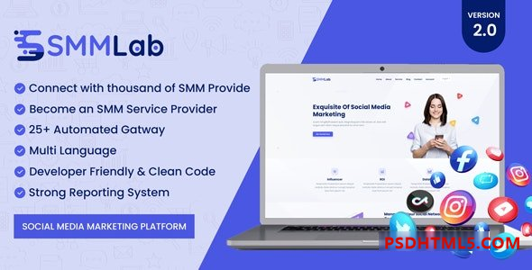 SMMLab v2.0 – 社交媒体营销 SMM 平台 – nulled插件-免激活插件-破解版-尚睿切图网