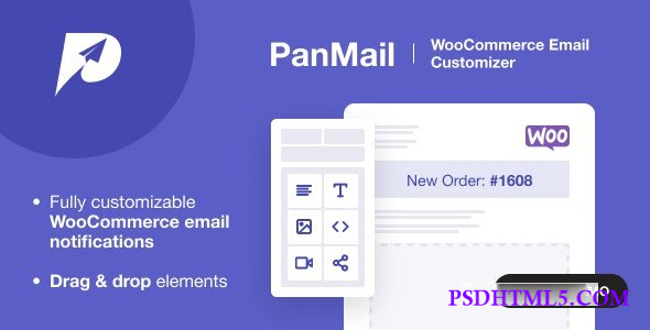 PanMail v1.1.0 – WooCommerce Email Customizer  Plugins-尚睿切图网