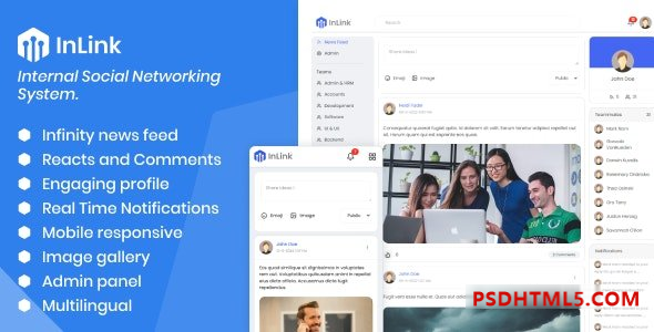 InLink v1.0 – 内部社交网络系统 – nulled插件-免激活插件-破解版-尚睿切图网