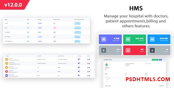 HMS – Laravel 医院管理系统 – 预约 v12.0.0 插件-尚睿切图网