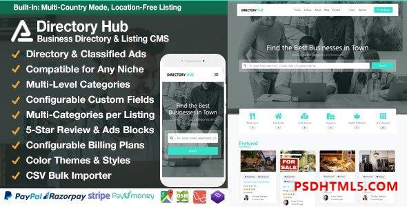 Directory Hub Listing – Business Directory CMS v38 插件-尚睿切图网