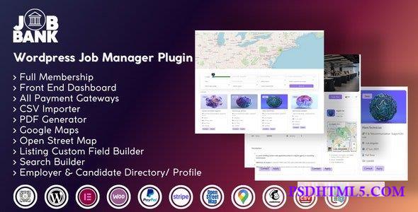 JobBank v1.0.2 – WordPress Job manager plugin  Plugins-尚睿切图网