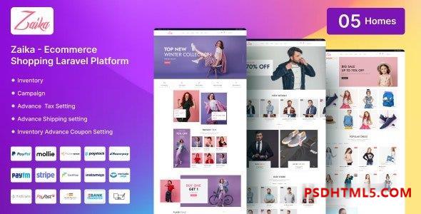 Zaika eCommerce CMS v2.0.6 – Laravel 电子商务购物平台 – nulled 插件-破解版-尚睿切图网
