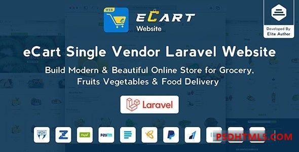 eCart Web v5.0.1 – 使用Laravel插件的电子商务商店网站-尚睿切图网