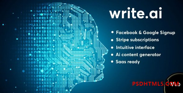 Write.ai v1.0 – 人工智能内容生成工具（SAAS）插件-尚睿切图网