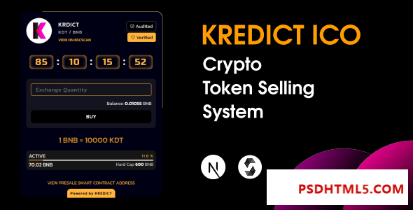 KREDICT v1.0 – ICO加密代币销售系统插件-尚睿切图网