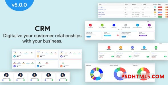 CRM v5.0.0 – 具有项目管理、任务、线索、发票、估算和目标插件的 Laravel CRM-尚睿切图网