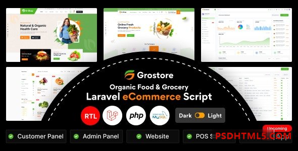 GroStore v2.7.0 - Food - Grocery Laravel eCommerce with Admin Dashboard 插件 - 尚睿切图网-尚睿切图网