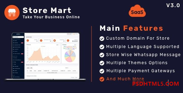 StoreMart SaaS v3.0 - 在线产品销售 SaaS 商务网站生成器 - nulled插件-免激活插件-破解版-尚睿切图网