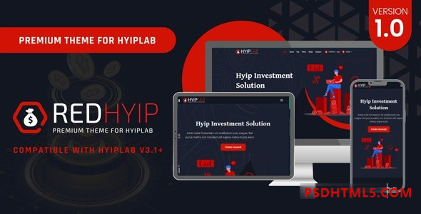 RedHyip v1.0 – HYIPLAB 插件的高级主题-尚睿切图网