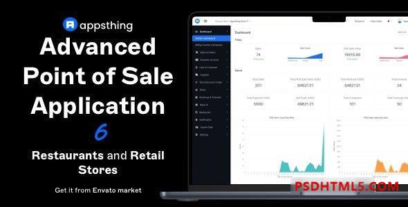 Appsthing POS v6.0 – 多店铺餐厅 – 零售销售点、账单 – 库存管理器应用程序 – nulled插件-免激活插件-破解版-尚睿切图网