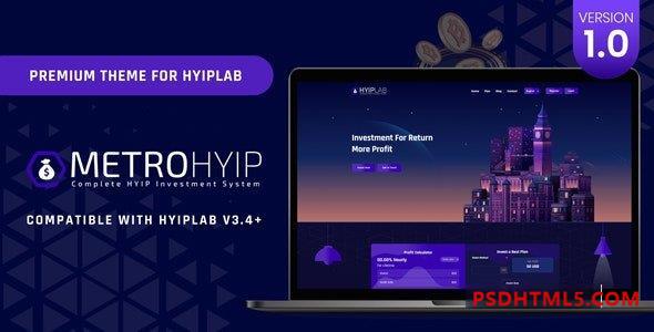 METROHYIP v1.0 – HYIPLab插件的高级主题-尚睿切图网