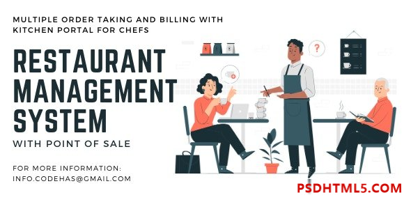 Restaurant POS v1.0 – 带厨房显示的餐厅管理系统 插件-尚睿切图网