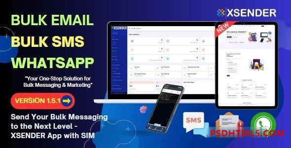 XSender v1.5.1 – 群发邮件、短信和WhatsApp消息应用程序 – nulled插件-免激活插件-破解版-尚睿切图网