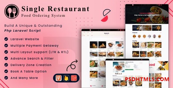 Single Restaurant v9.0 – Laravel Website – Admin Panel – nulled Plugins-尚睿切图网