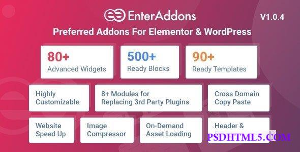Enter Addons Pro v1.0.4 - Preferred Addons For Elementor And WordPress Plugins - 尚睿切图网-尚睿切图网