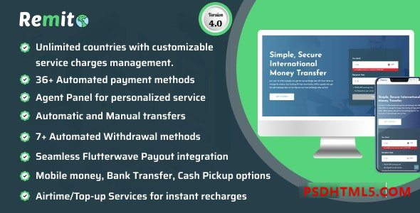 Remito v4.0.1 – 完整的汇款解决方案 – nulled插件-免激活插件-破解版-尚睿切图网