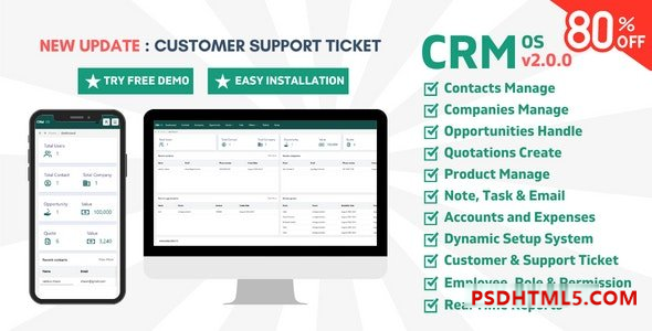 CRM OS v2.0.0 – 适用于初创公司和企业的 CRM 软件 插件-尚睿切图网