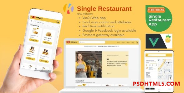 Karenderia Single Restaurant Website Food Ordering and Restaurant Panel v1.0.3 插件-尚睿切图网