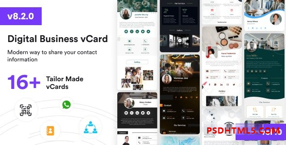 VCard SaaS v8.2.0 - Digital Business Card Builder SaaS - Laravel VCard Saas 插件-尚睿切图网